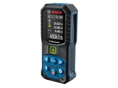 Bosch Professional Laser-Entfernungsmesser GLM 50-27 CG (grüner Laser, Reichweite: bis 50 m 3,7 V Lithium-Ionen-Akku, USB-Kabel, robust, IP65, Bluetooth-Datenübertragung, Schlaufe, Tasche)