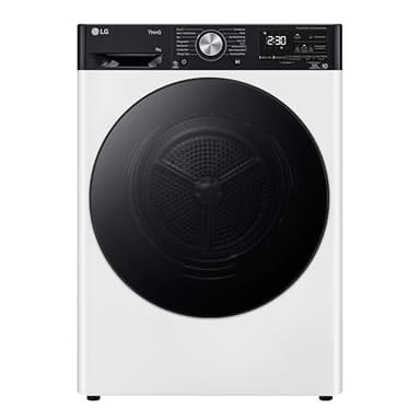 LG RT90V9P Wärmepumpentrockner – 9 kg Kapazität, Dual Inverter Technologie, Automatisch selbstreinigender Kondensator, Sensor Dry, Allergy Care, Reversive Trommel, Smart Diagnosis, ThinQ App, Weiß