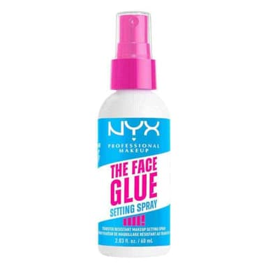 NYX Professional Makeup The Face Glue Setting Spray, Fixierspray für 24 Stunden Make-up-Halt und strahlenderes Make-up, 60 ml