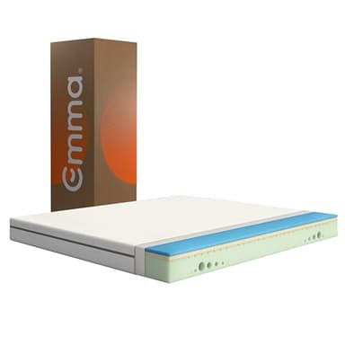 Emma One Matratze, Kaltschaummatratze, 160x200 cm, H2 Härtegrad Mittelhart, 18 cm Höhe, 3-Zonen-Stützung, Atmungsaktiver & Waschbarer Bezug
