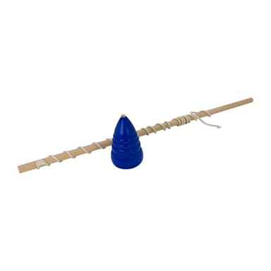 GICO Peitschenkreisel aus Holz in diversen Farben, Peitsche mit Schnur und Kreisel - Qualität Made in EU – 6445 (Blau)