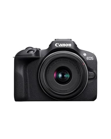 Canon EOS R100 mit RF-S 18–45mm – 24,1 MP APS-C Systemkamera – Dual Pixel AF, 4K-Video, 6,5 B/s, Augen- & Gesichtserkennung, WLAN & Bluetooth - Perfekt, um kostbare Erinnerungen festzuhalten