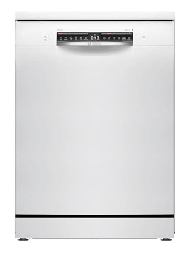 Bosch Geschirrspüler 60 cm, Freistehend, Silence Programm, VarioFlex-Körbe und VarioSchublade - Flexibilität und Komfort beim Beladen, Automatisierte Startzeit, Extra Trocknen, SMS4HVW14E, Weiß