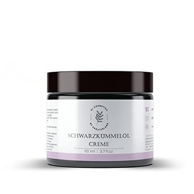 Kräuterland Schwarzkümmelöl Salbe 110ml - Schwarzkümmelöl Creme für trockene und spröde Haut - kaltgepresst in Premium Qualität