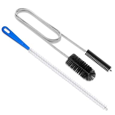 Quelcc Abflussreiniger Spirale, Doppelkopf-Rohrreinigungsbürste Edelstahl-Kanalreiniger, Abfluss Bürste, Abflussreiniger Sticks, Flexible Reinigungsbürste für Rohre für breite Rohre, Kanäle, Usw