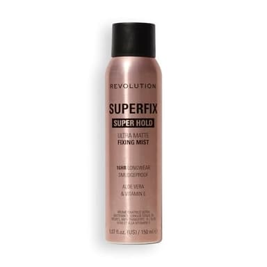 Makeup Revolution, Super Fix Misting Spray, Spray Fissante per Makeup, Finish Opaco, Lunga Tenuta, Arricchito con Vitamina E, 150ml