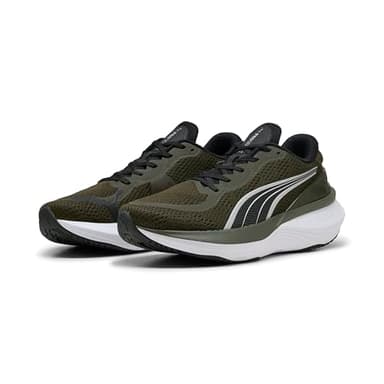 Puma Scend Pro Laufschuh für Herren, Dark Olive Puma Schwarz, 44 EU
