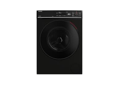 SHARP ES-PRO214BA-DE Waschmaschine Frontlader, 12kg, 1400U/min, Smarte Bedienung durch Veezy App, Dampffunktion, Inverter, 15 Programme, AquaStop, Schwarz