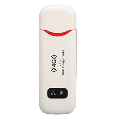 Mobiler WLAN Router,4G Router mit SIM-Slot-Dongle, USB WLAN Stick Unterstützung 10 Benutzer Hochgeschwindigkeitsstabiles Signal WPA WPA2 Verschlüsselung Weißer WiFi Router für Zuhause Reisen Büro