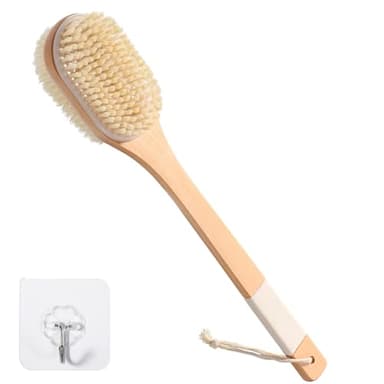 Blendura Rückenbürste mit Langem Stiel, 43 cm Duschbürste Badebürste Rückenbürste Dusche Duschbürste rücken zum Entfernen Abgestorbener Haut, Cellulite, Verbessert Lymphfunktionen