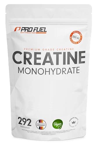 Creatin Monohydrat Pulver 1kg / 1000g reines Kreatin Monohydrat in mikronisierter Qualität - Creatine-Monohydrate optimal hochdosiert - Creatin-Pulver ohne Zusätze, 100% vegan, Vorrat für 292 Tage