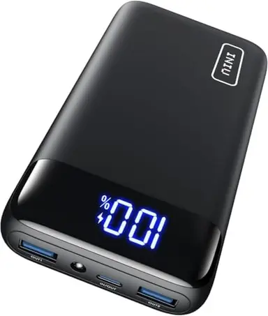 INIU Power Bank, 20000mAh 22.5W Klein Schnellladefunktion Powerbank 1 USB-C, 2 USB-A Mini Externe Handyakkus LED Display, Akkupack für iPhone 17 16 15 14 13 Xiaomi Samsung iPad Travel Camping Outdoor