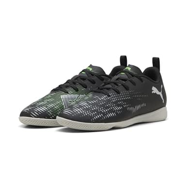 Puma Future 8 Play IT JR, Unisex Fussballschuh, Puma Black-Puma Silver-Fluo Green,