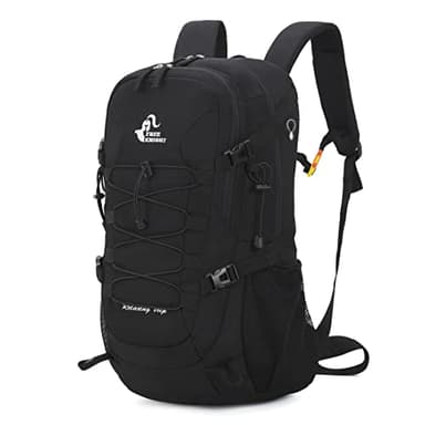 Bseash 40L Leichter wasserdichter Wanderrucksack mit Regenschutz, Outdoor Sport Reise Tagesrucksack Multifunktions Reisetasche für Camping Klettern Skifahren Radfahren (Schwarz)