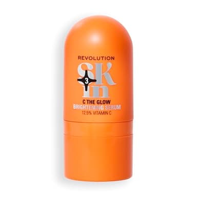 Revolution SKin, C The Glow Brightening Serum, Aufhellendes Serum mit Vitamin C, Verstärkt Strahlkraft, Feuchtigkeitsspendend, Vegan und Tierversuchsfrei, 30ml