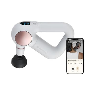 Theragun Sense Percussion Massagepistole – persönliches Tiefengewebe-Massagegerät mit vorinstallierten Atemübungen für Stressabbau-Weiss