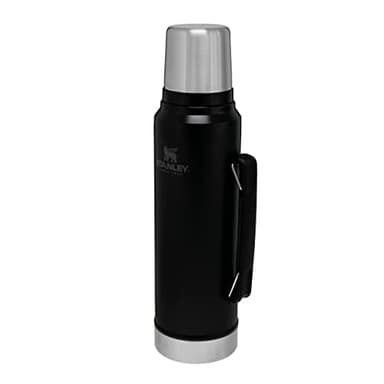 Stanley 1913 Classic Legendary Thermosflasche 1L - Thermos Hält 24 Stunden Heiß Oder Kalt - Edelstahl Thermoskanne - BPA-Frei - Spülmaschinenfest - Matte Black