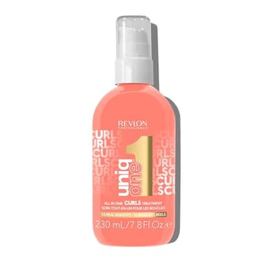 REVLON PROFESSIONAL UniqOne Curls Treatment, 230 ml, Leave in Haarkur für lockiges, gewelltes und krauses Haar, Locken Haarpflege ohne Ausspülen, mit Anti Frizz & Hitzeschutz, vegan