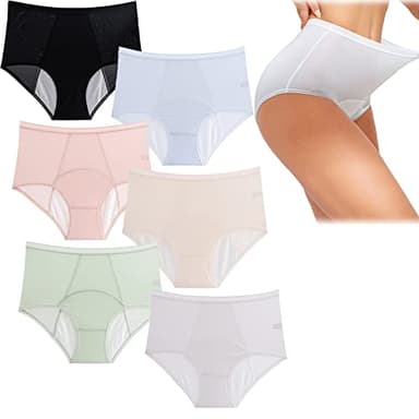 Ladydry Auslaufsichere Höschen für Frauen - Inkontinenz Unterwäsche für Frauen Über 60 (6 Stück, L)