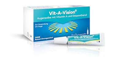 Vit-A-Vision Augensalbe – Zur langanhaltenden Verbesserung des Tränenfilms & Schutz der Augenoberfläche bei Augentrockenheit, mit Dexpanthenol und Vitamin A, konservierungsmittelfrei, 2 x 5 g