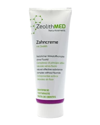 Zeolith MED Zahncreme 75 ml, Premium Xylit Zahnpasta ohne Fluorid, natürlicher Wirkstoffkomplex