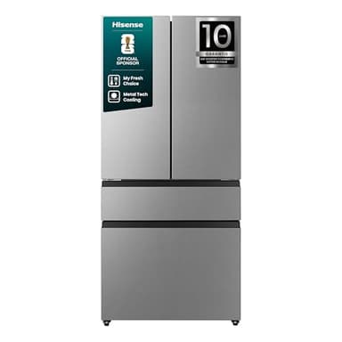 Hisense RF540N4SBI2 French Door Kühl-Gefrierkombination/ NoFrostPlus/ Inverter-Kompressor/ ConvertActive/ CrispZone/ 181,7 cm/ Kühlteil 302 l/ Gefrierteil 178 l/ 40 dB/ 310 kWh/ Jahr/ Inox-Look