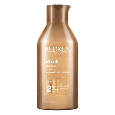 Redken Haarshampoo für trockenes und brüchiges Haar, Belebt und hydratisiert, Mit Omega-6 und Argan-Öl, All Soft Shampoo, 1 x 500 ml