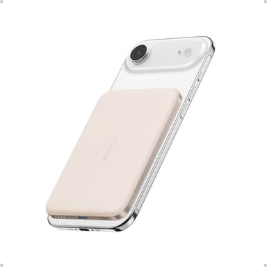 Anker Nano Powerbank, Ultraschlanke 5000mAh Magnet-Powerbank, Qi2-zertifiziert, 15W Max ultraschnelles Laden, MagSafe-kompatibel, tragbares Ladegerät, Ergonomisches Design, Für iPhone 17/16/15/14/13