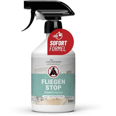 naturetrend Fliegen Stop Spray 500ml - Fliegenspray für Wohnung, Küche & Garten I Anti Fliegen Spray I Fliegenabwehr, Insektenspray gegen Fliegen & Fruchtfliegen