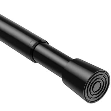 BSYXLSX Teleskopstange zum klemmen 70-100cm, Ø 16 mm,Klemmstange für gardinen,Schwarz, für Badezimmer, Tür, Fenster