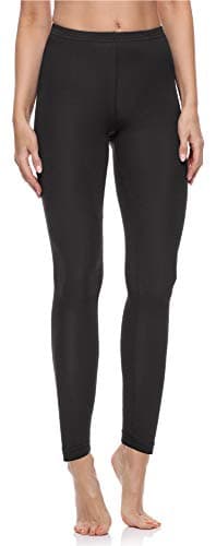 Merry Style Leggings Damen Baumwolle für das ganze Jahr Bequeme Leggings Blickdicht Damen Ideal für Yoga Sport Gym und Freizeit MS10-198 (Schwarz, L)