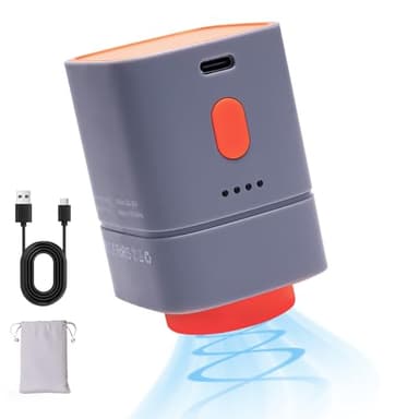 Kabellose tragbare Vakuumpumpe für Vakuumbeutel – 4500 PA Saugkraft, 25W, 1800mAh Akku, USB-C Ladung, kompakt & leistungsstark (grau/orange) – Ideal für Reise und Aufbewahrung