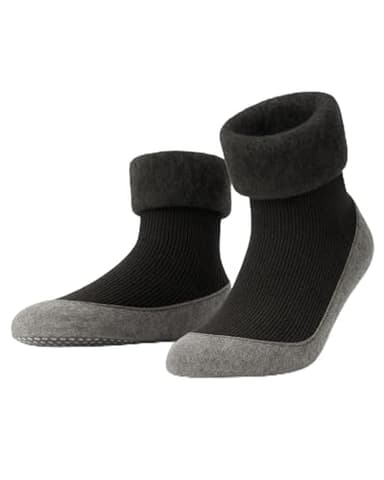 mehrstrumpf x Apollo Hausschuhe & Socken aus Wollmischung mit rutschfester Filzsohle – Anthrazit – 43/44 – 1 Paar