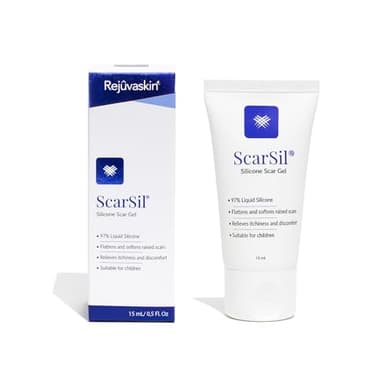 SCARSIL Silikon Narbengel: Ideal für Gesicht und bewegliche Gelenke - Fördert Hautregeneration, Narbenbehandlung Gel, 15ml