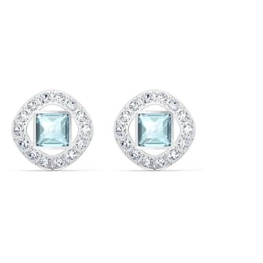 Swarovski Una Angelic Square Ohrstecker, türkis, rhodiniert , Amazon Exklusiv