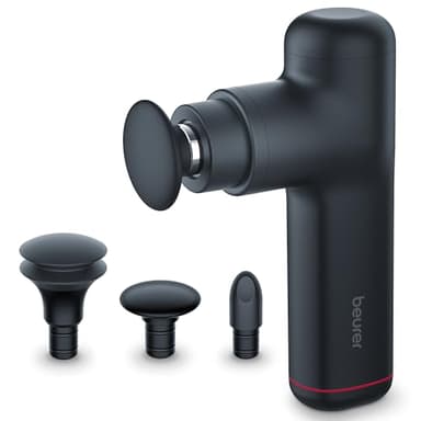 Beurer MG 79 Massage Gun Sensitive, kompakte Massagepistole mit 3 Aufsätzen, sanfte Triggerpunktmassage für empfindliche Körperbereiche, handliches Muskelmassagegerät mit 3 Intensitätsstufen