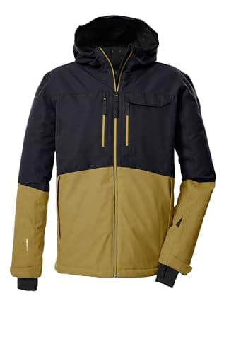 killtec Herren Skijacke/Funktionsjacke mit Kapuze und Schneefang KSW 53 MN SKI JCKT, schwarz blau, XL, 43433-000