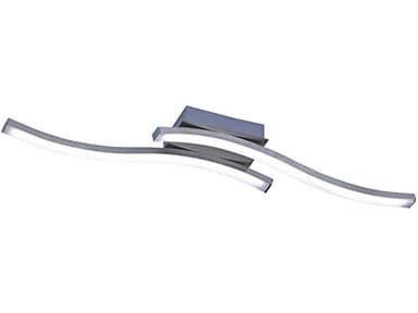 Reality Leuchten Route R62472107 LED Deckenleuchte, Nickel Matt, 5 Watt, Acryl Weiß