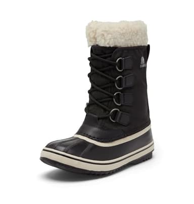 Sorel Damen Winter Carnival Boot WP wasserdichte Schneestiefel, Black, Stone, 40 EU