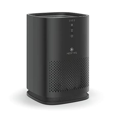 Medify MA-14 Luftreiniger mit H13 True HEPA Filter | 18 m² Abdeckung | Filtert Allergene, Rauch, Staub, Gerüche, Pollen, Tierhaare | Leise | Entfernt 99,9% Partikel bis zu 0,1 Mikron | Schwarz, 1 Stk