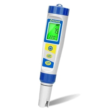 UIUZMAR Digitales pH und Chlor Messgerät, Pool Wassertester für Whirlpool, pH und Salzgehalt Messgerat für Schwimmbäder, 7 in 1 pH Salz Chlor ORP EC TDS Temperatur Tester für Hydrokultur Aquarien
