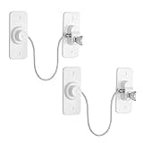 YTOOK Kindersicherung Fenster Ohne Bohren, 2 Stück Kabelschloss Fenster mit starkem Klebstoff für Fenster Kühlschrank Schrank Türen, Schrank und Schubladen, fenster kindersicherung für Haustiere