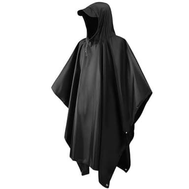 KRYMXAR Regenponcho Herren, Regenponcho Fahrrad, Regen Poncho Wasserdicht Für Wiederverwendbarer Tragbarer, Fahrrad Regenponch, Unisex-Regencape Für Für Picknick Jagd Camping Wandern Reisen