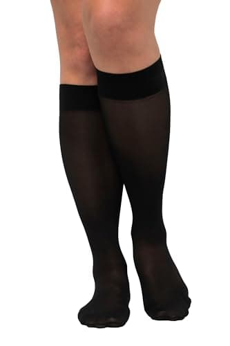 Ulla Popken, Damen, große Größen, Stützkniestrumpf, 7den