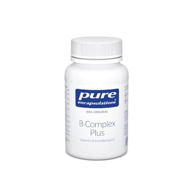 Pure Encapsulations B-Complex Plus | 60 vegane Kapseln (2 Monate Vorrat) | deine 8 B-Vitamine für mentale Performance | B1, B2, B3, B5, B6, B12, Biotin, Folat (als Metafolin) in aktivierter Form