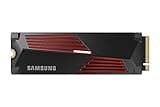 Samsung 990 PRO Heatsink NVMe M.2 SSD mit Kühlkörper, 4 TB, PCIe 4.0, 7.450 MB/s Lesen, 6.900 MB/s Schreiben, Interne SSD mit RGB für PC-/Konsolen-Gaming und Videobearbeitung, MZ-V9P4T0CW