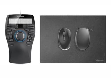 3Dconnexion SpaceMouse Enterprise Kit 2 (Professionelle CAD-Lösung, 3D-Maus und CadMouse im Set, schwarz)