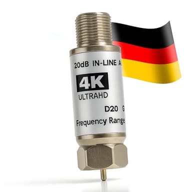 TronicXL Mini Inline Sat Verstärker Signalverstärker LNB Schüssel/DVBT Antenne 20dB DVBS2 DVB-S2 Satelliten-Leitungsverstärker Inline Breitband SAT Verstärker TV PreAmp Inlineverstärker