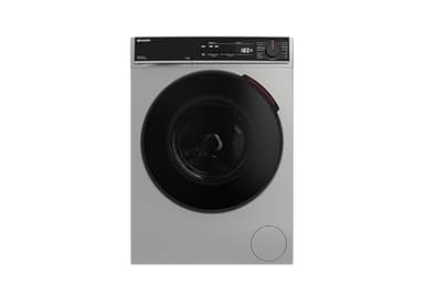 SHARP ES-PRO214SA-DE Waschmaschine Frontlader, 12kg, 1400U/min, Smarte Bedienung durch Veezy App, Dampffunktion, Inverter, 15 Programme, AquaStop, Silber