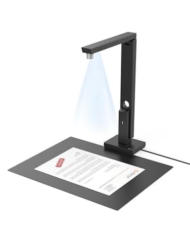 CZUR Lens Pro 12MP USB-Dokumentenscanner, A4 Scanner mit OCR 180+ Sprache, mobiler Scanner für Mac und Windows, als 1080P Documentenkamera, Webcam und Visualizer für Zoom/Skype/Teams/Google Meet